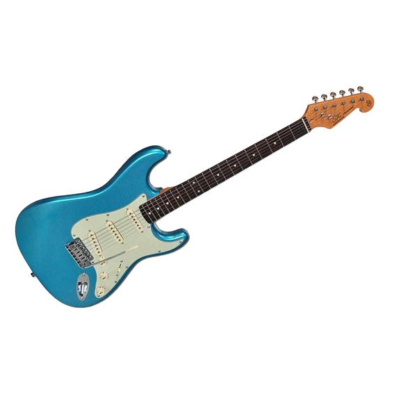 Electric Blue Slant Guitar