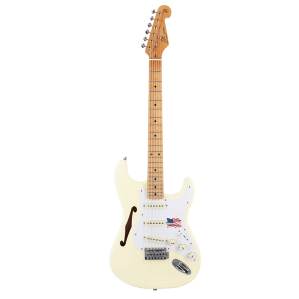 Cream White Front Guitar