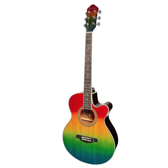 Rainbow Front Side Guitar