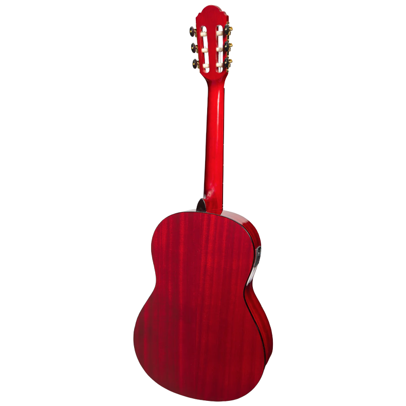 Red Black Back Side Guitar